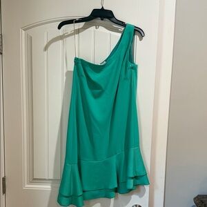 Trina Turk Emerald One-Shoulder Dress